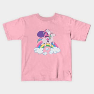 UNICORN SANTA RIDER Kids T-Shirt